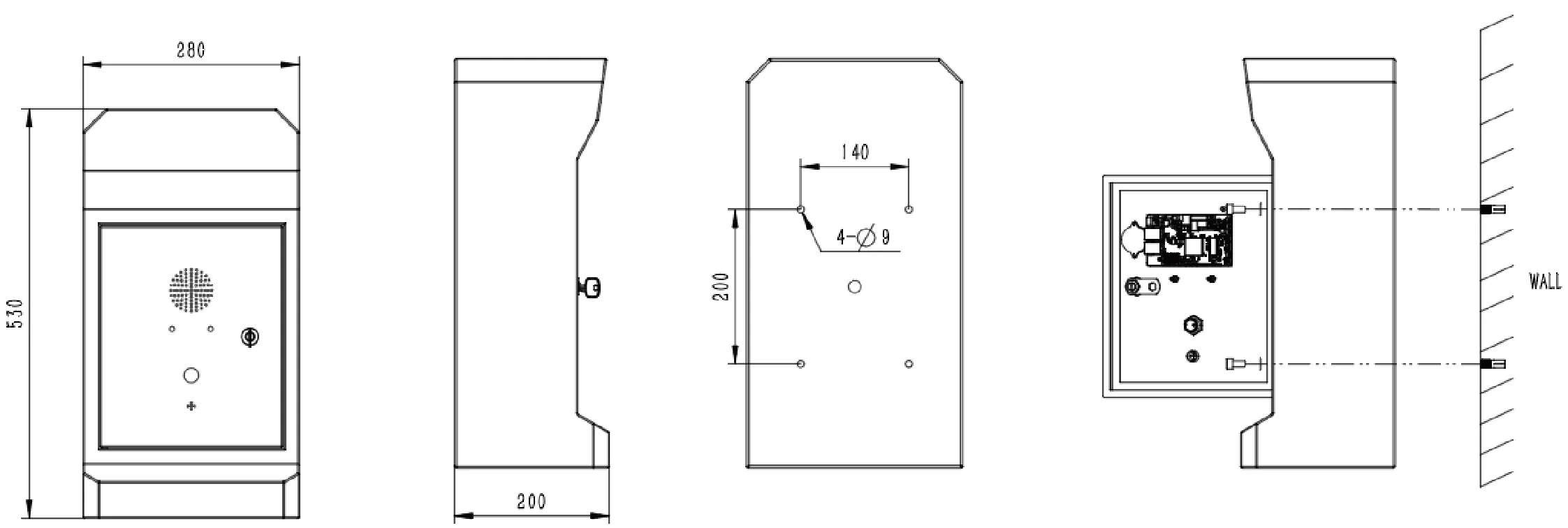 JR330-SC-SIP Dimensions